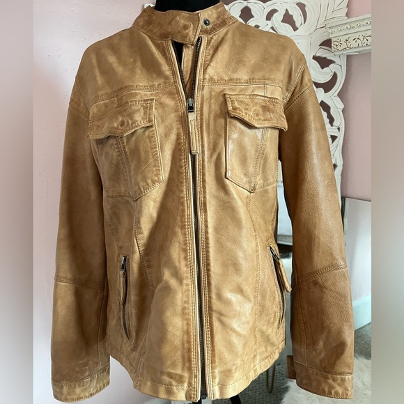 Carbon2Colbalt Jackets & Blazers - Women’s Carbon2Cobalt  sojourner lambskin, leather motto jacket.